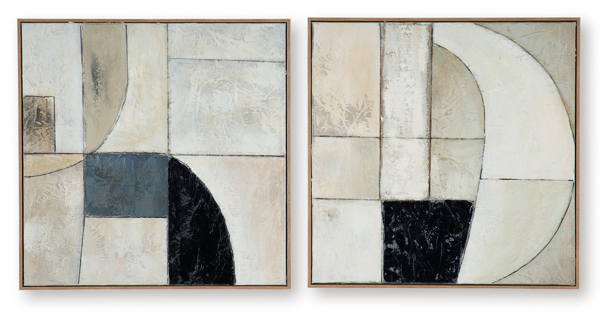 Bexlen Tan/Taupe/Black Wall Art (Set of 2) from Ashley - Luna Furniture
