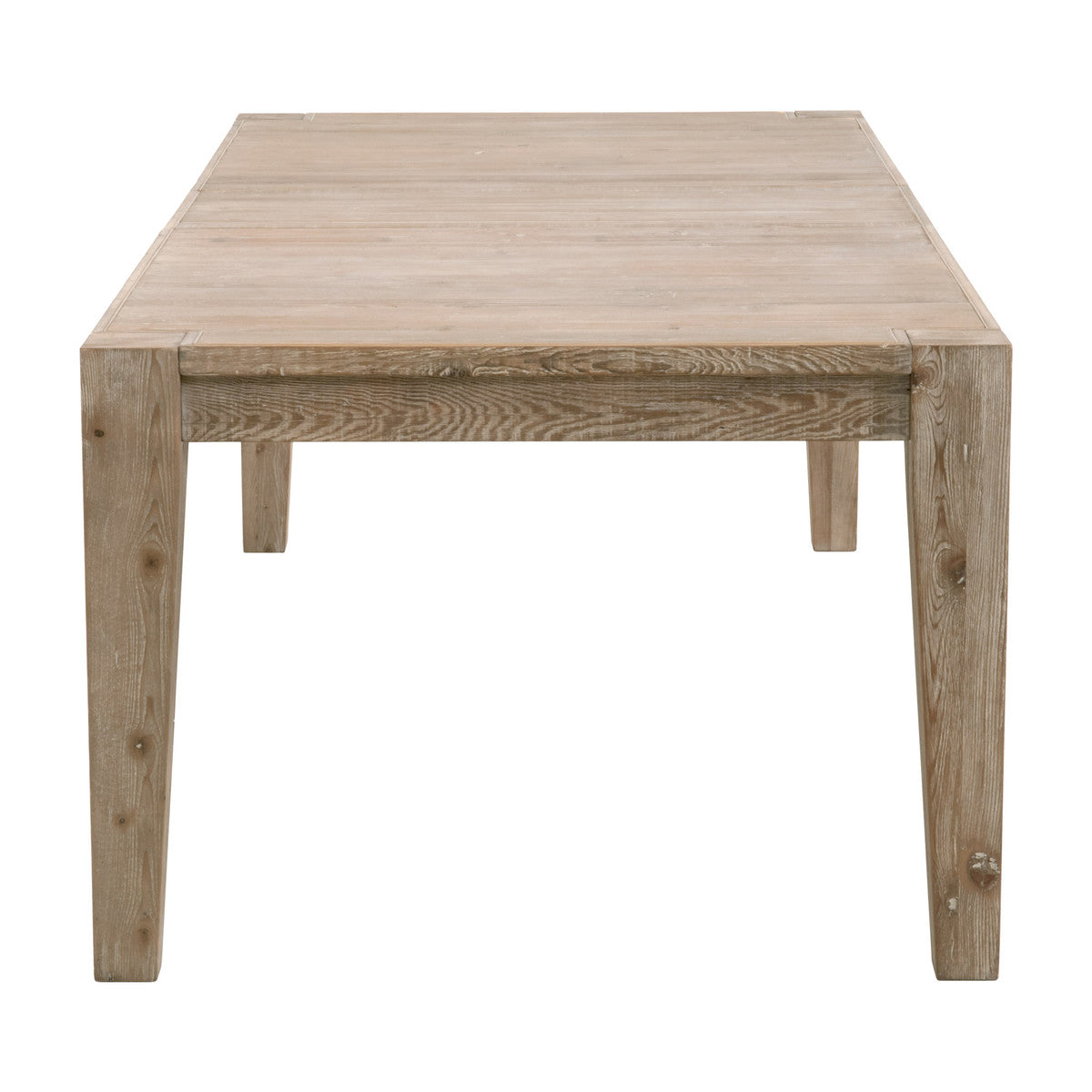 Canal Extension Dining Table in Smoke Gray Pine, Brushed Gold Inlay from Essentials For Living - Luna Furniture