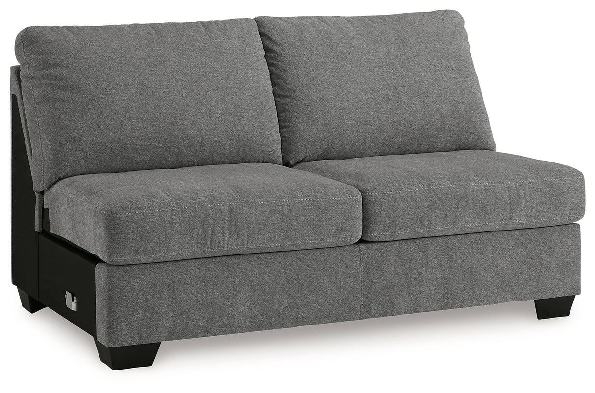 Birkdale Court Gray Armless Loveseat from Ashley - Luna Furniture