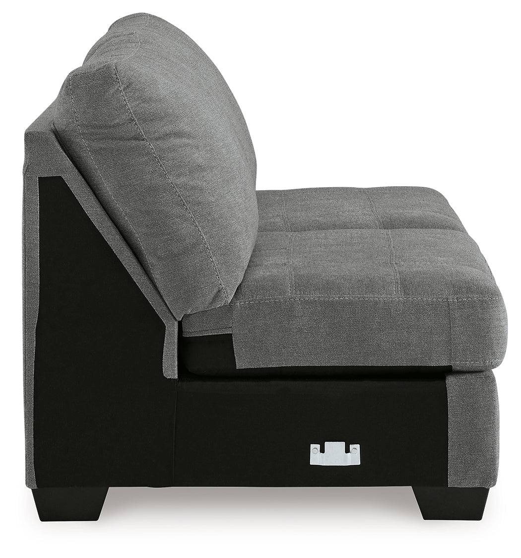 Birkdale Court Gray Armless Loveseat from Ashley - Luna Furniture
