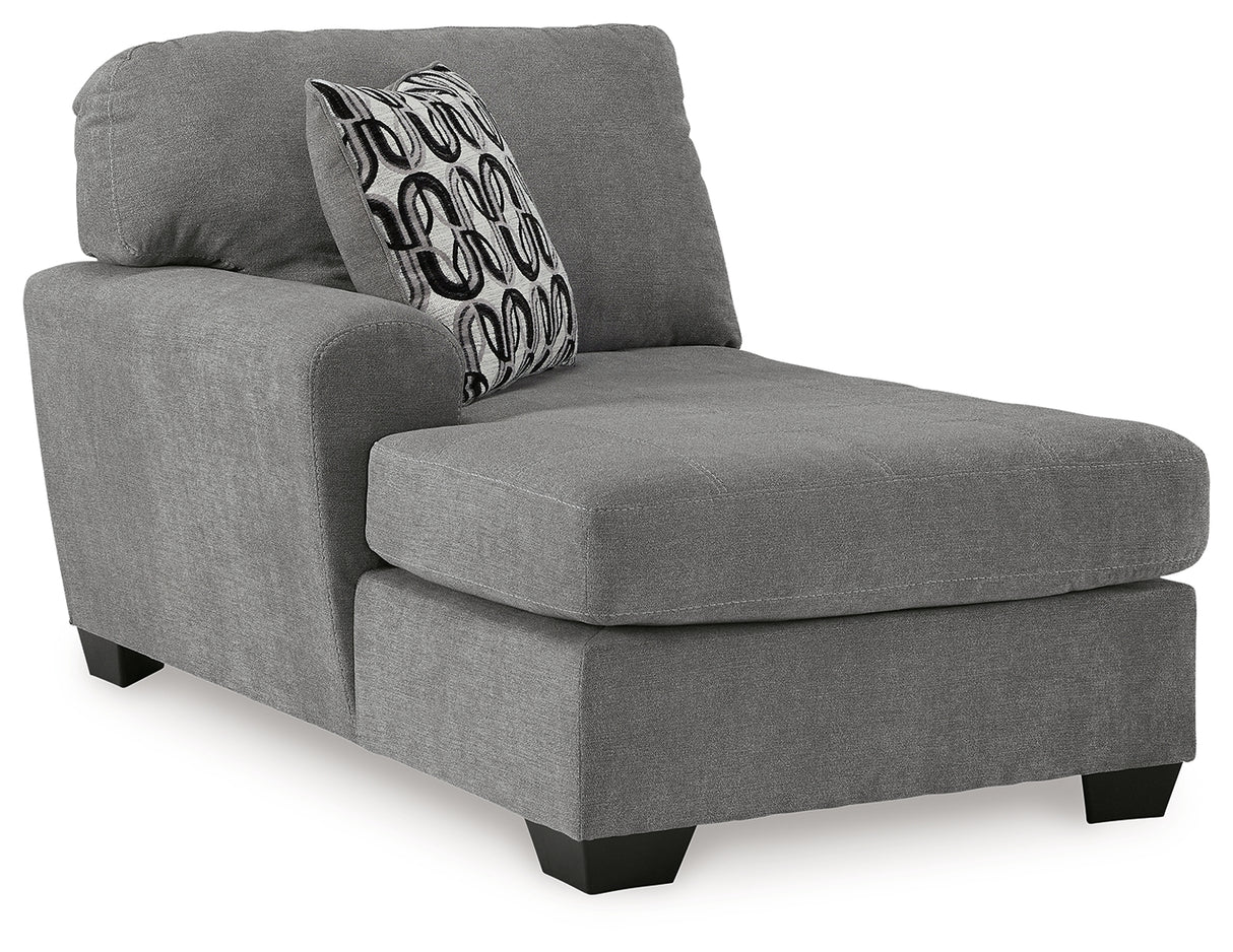 Birkdale Court Gray Left-Arm Facing Corner Chaise from Ashley - Luna Furniture