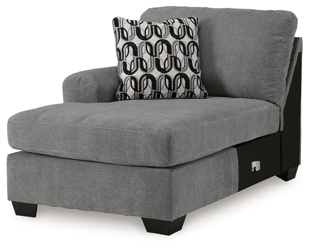 Birkdale Court Gray Left-Arm Facing Corner Chaise from Ashley - Luna Furniture