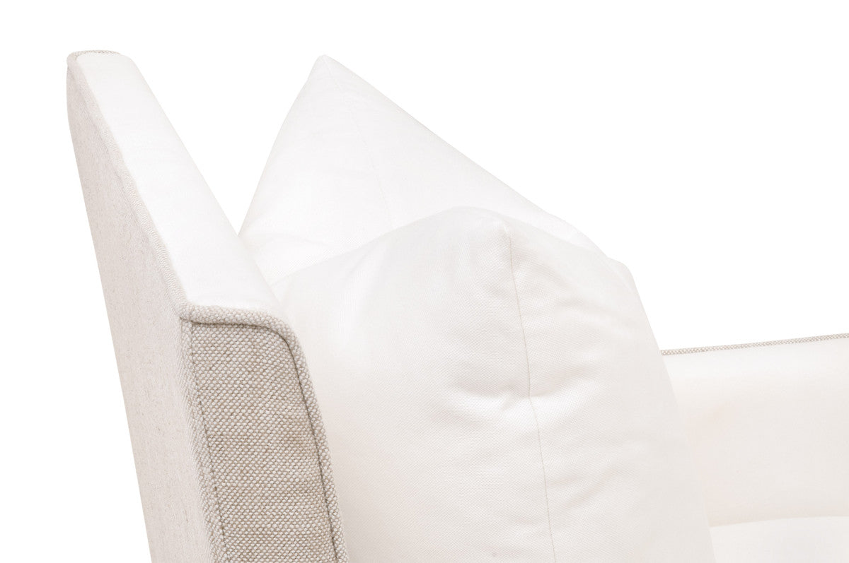 Harmony Arm Chair With Casters in Livesmart Peyton-Pearl, Performance Bisque French Linen from Essentials For Living - Luna Furniture