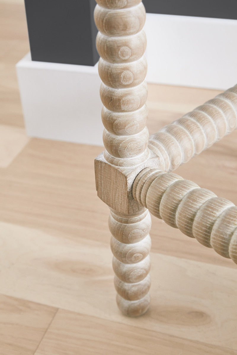 Rue Counter Stool in Performance Bisque French Linen, Natural Gray Ash from Essentials For Living - Luna Furniture