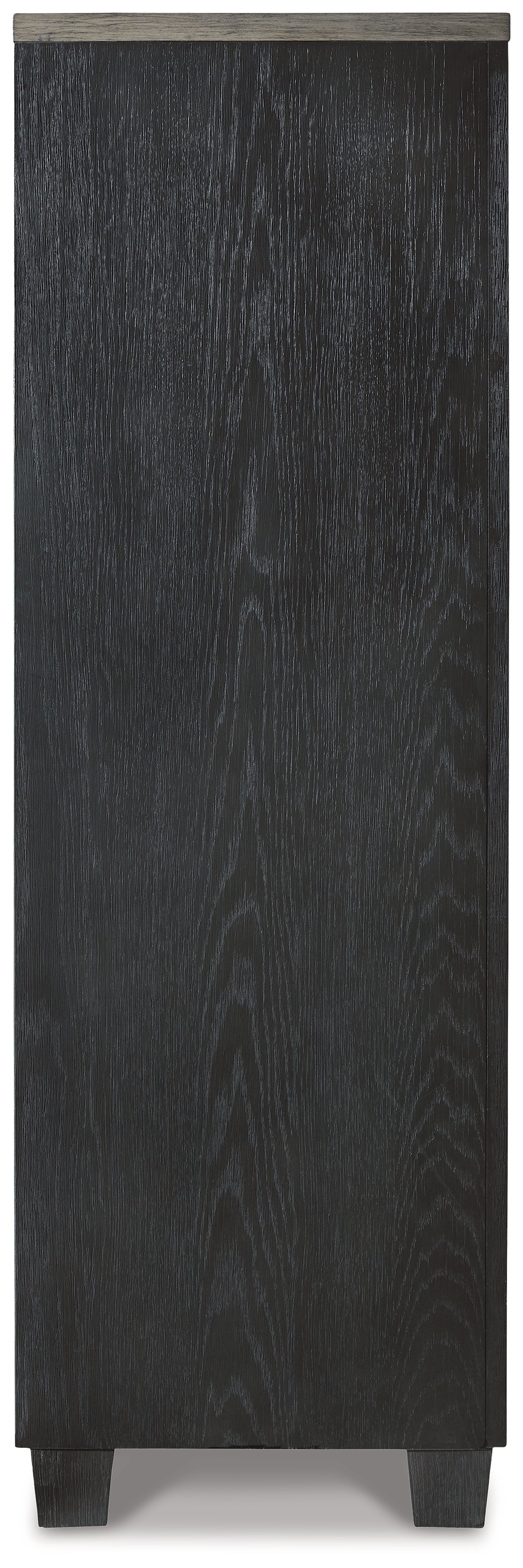 Foyland California King Panel Storage Bed with Mirrored Dresser and Chest in Black/Brown from Ashley - Luna Furniture