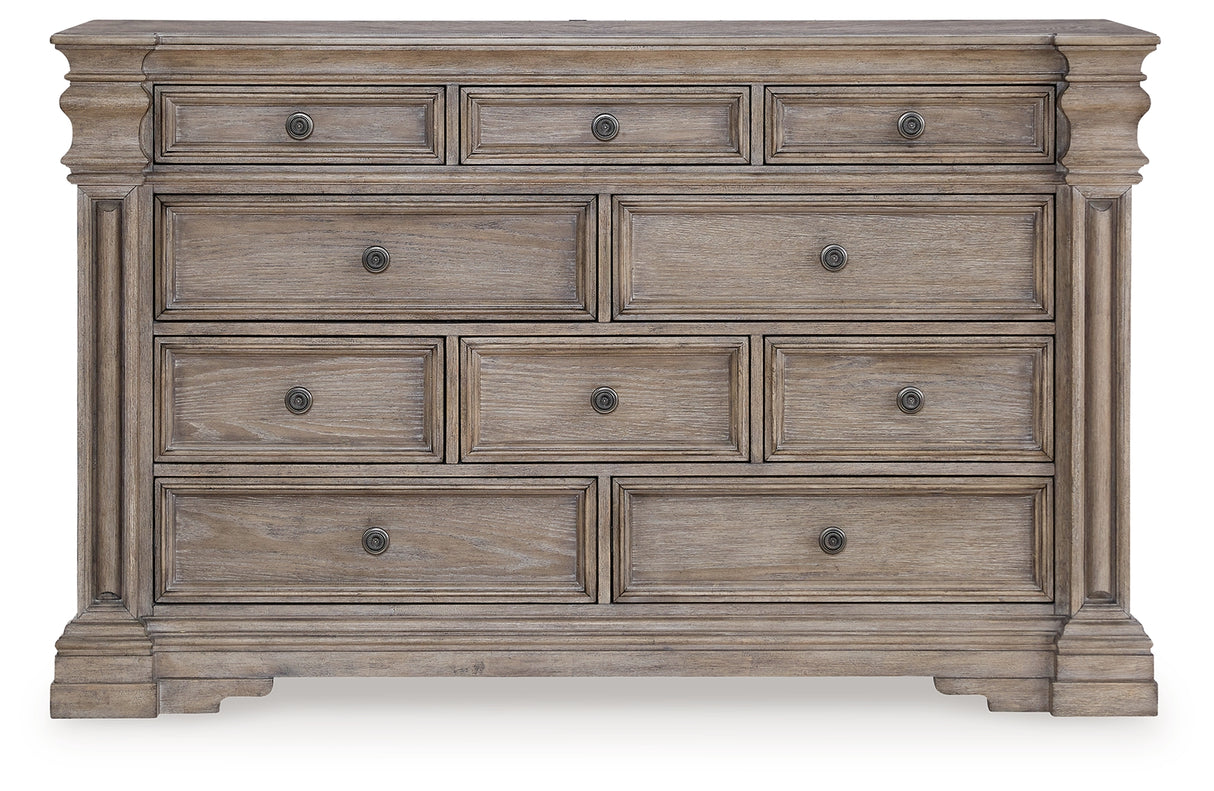 Blairhurst Light Grayish Brown California King Panel Bed with Dresser and 2 Nightstands from Ashley - Luna Furniture