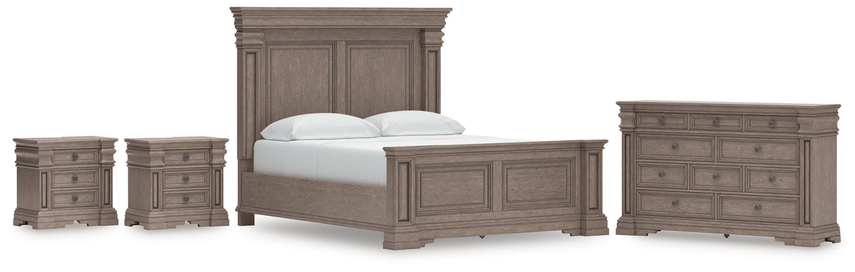 Blairhurst Light Grayish Brown California King Panel Bed with Dresser and 2 Nightstands from Ashley - Luna Furniture