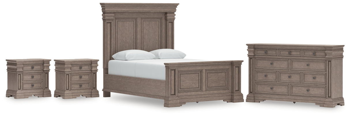 Blairhurst Light Grayish Brown Queen Panel Bed with Dresser and 2 Nightstands from Ashley - Luna Furniture