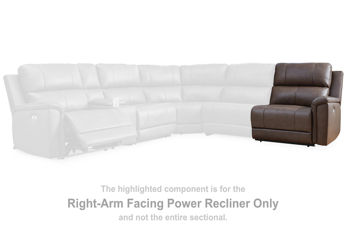 Bleckley Espresso Right-Arm Facing Power Recliner from Ashley - Luna Furniture