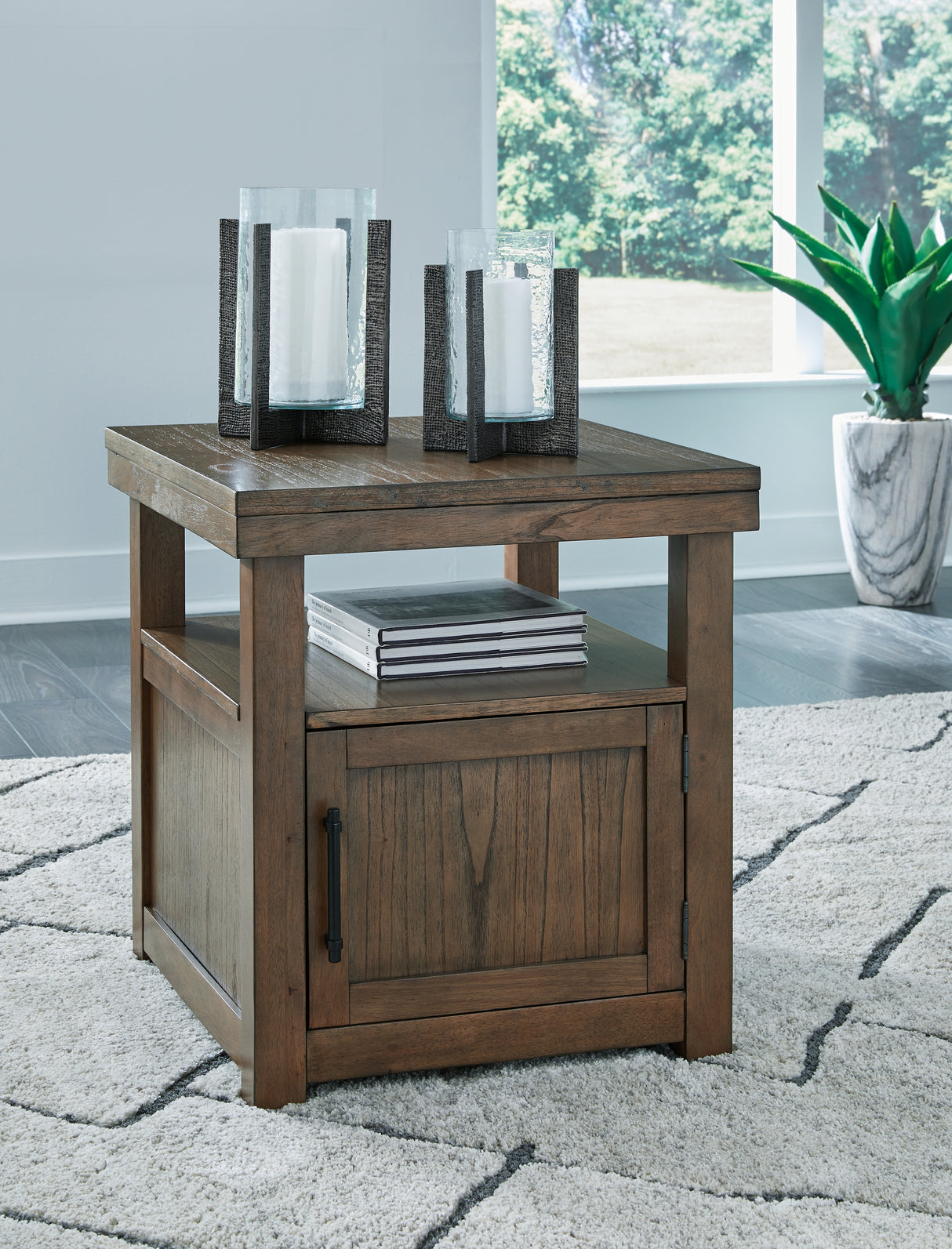 Boardernest Coffee Table with 1 End Table in Brown from Ashley - Luna Furniture
