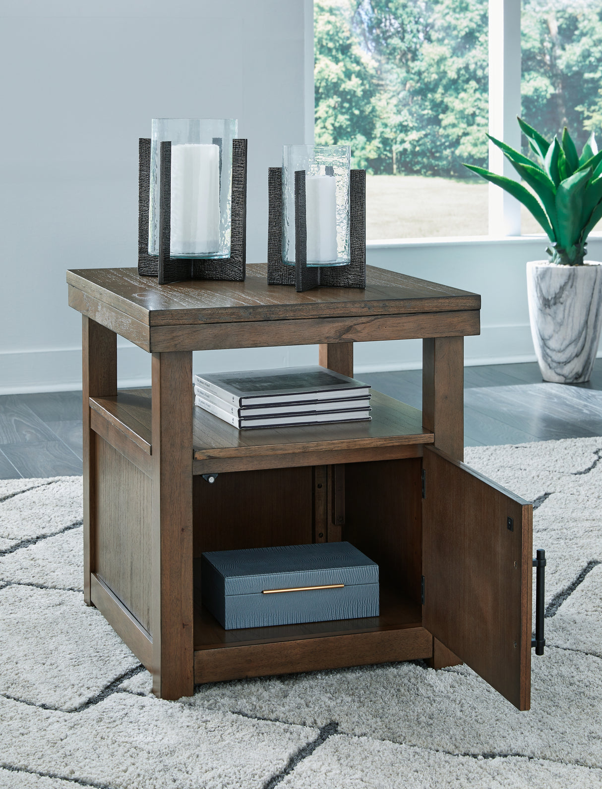 Boardernest Coffee Table with 1 End Table in Brown from Ashley - Luna Furniture