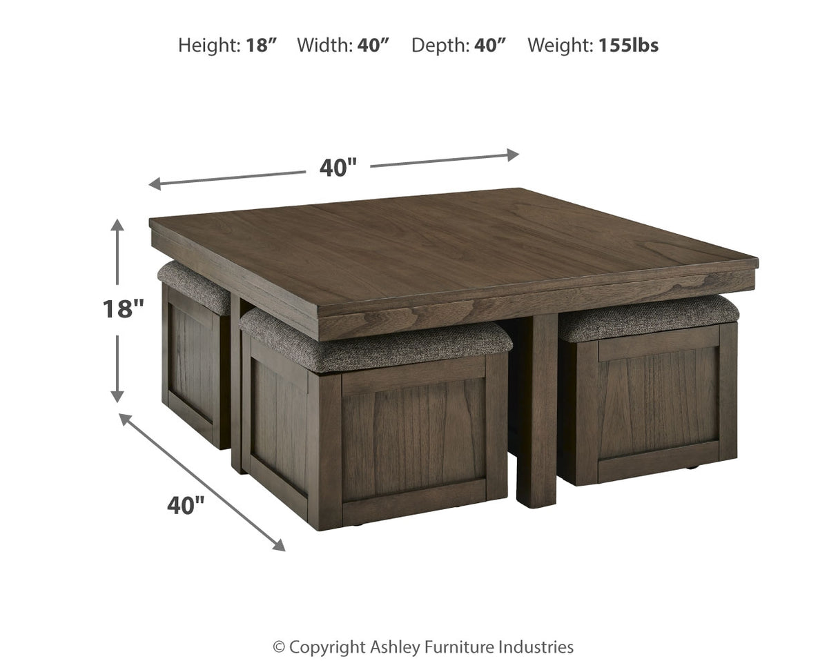 Boardernest Coffee Table with 1 End Table in Brown from Ashley - Luna Furniture