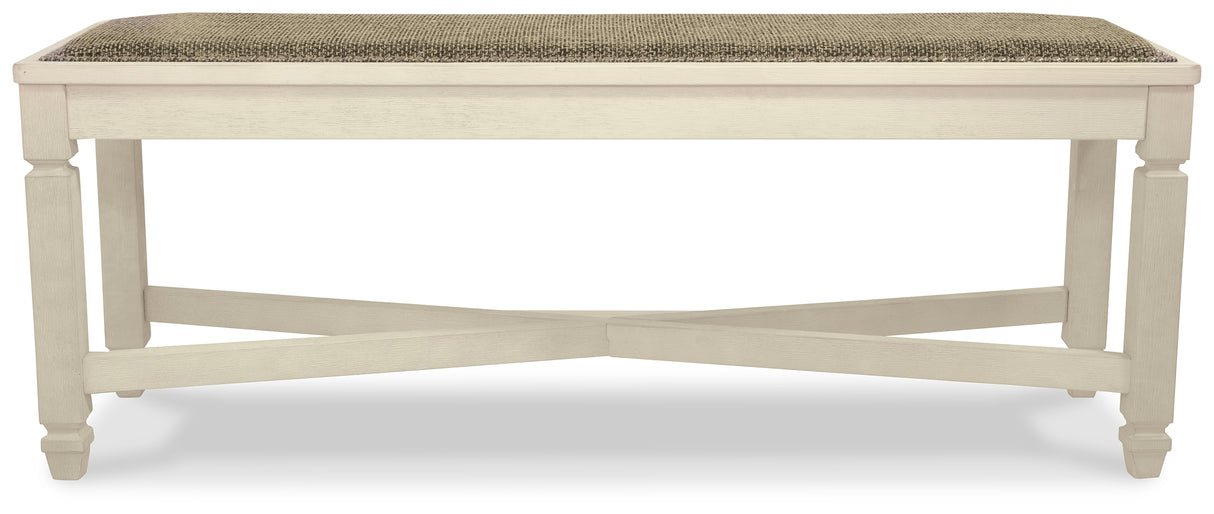 Bolanburg Dining Table and 4 Chairs and Bench in Two-tone from Ashley Furniture - Luna Furniture