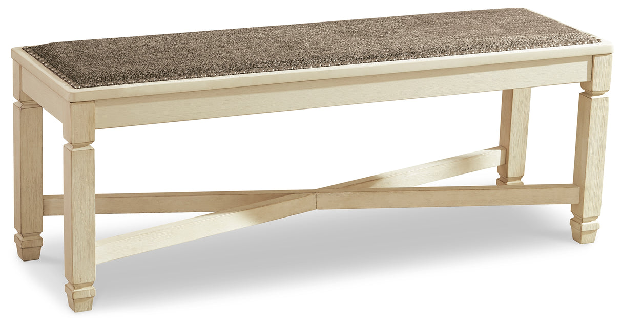 Bolanburg Dining Table and 4 Chairs and Bench in Two-tone from Ashley Furniture - Luna Furniture