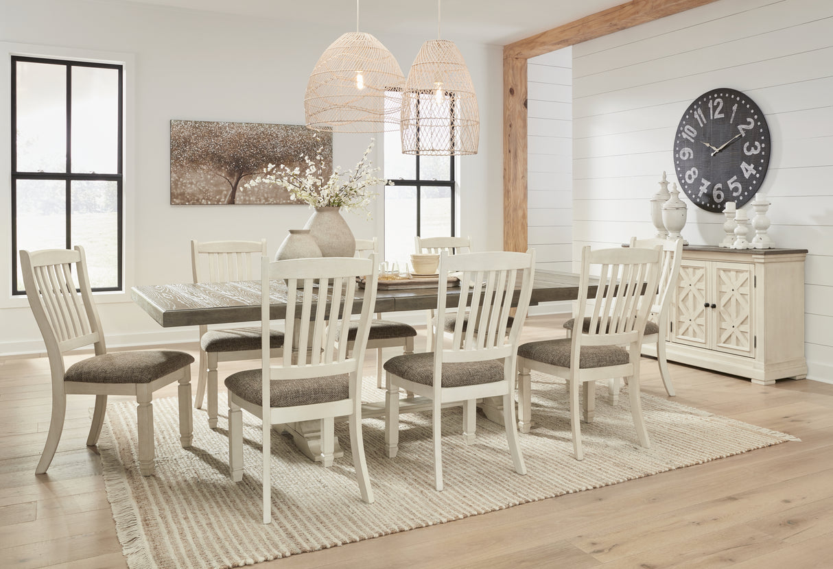 Bolanburg Dining Table and 8 Chairs in Antique White from Ashley - Luna Furniture