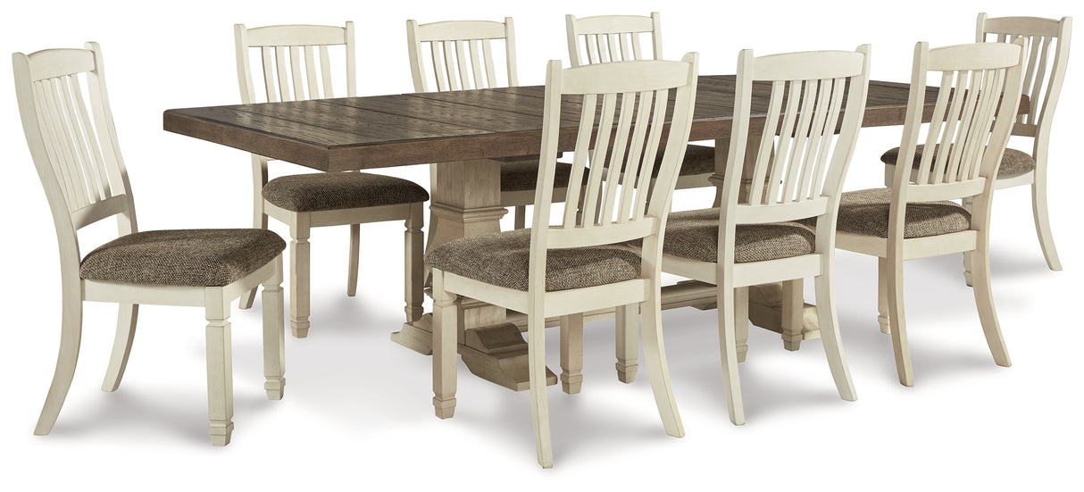 Bolanburg Dining Table and 8 Chairs in Antique White from Ashley - Luna Furniture
