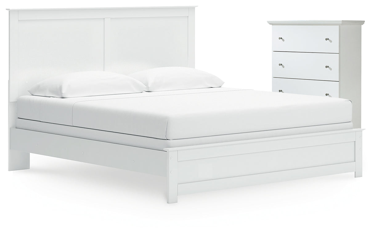 Bostwick Shoals King Panel Bed and Chest from Ashley - Luna Furniture