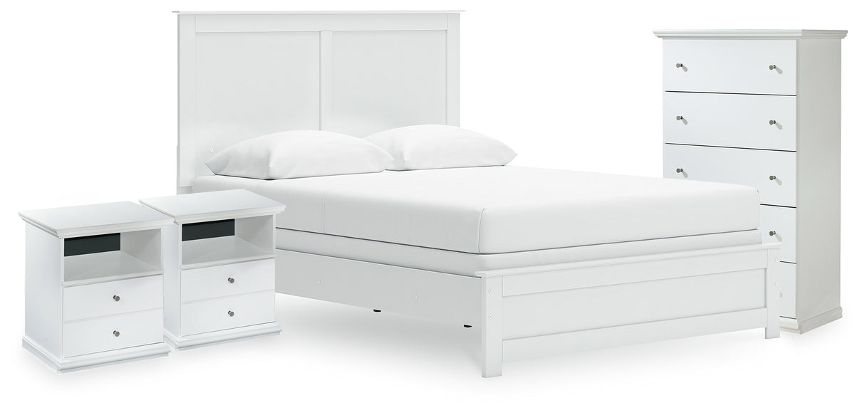 Bostwick Shoals Queen Panel Bed, Chest and 2 Nightstands from Ashley - Luna Furniture