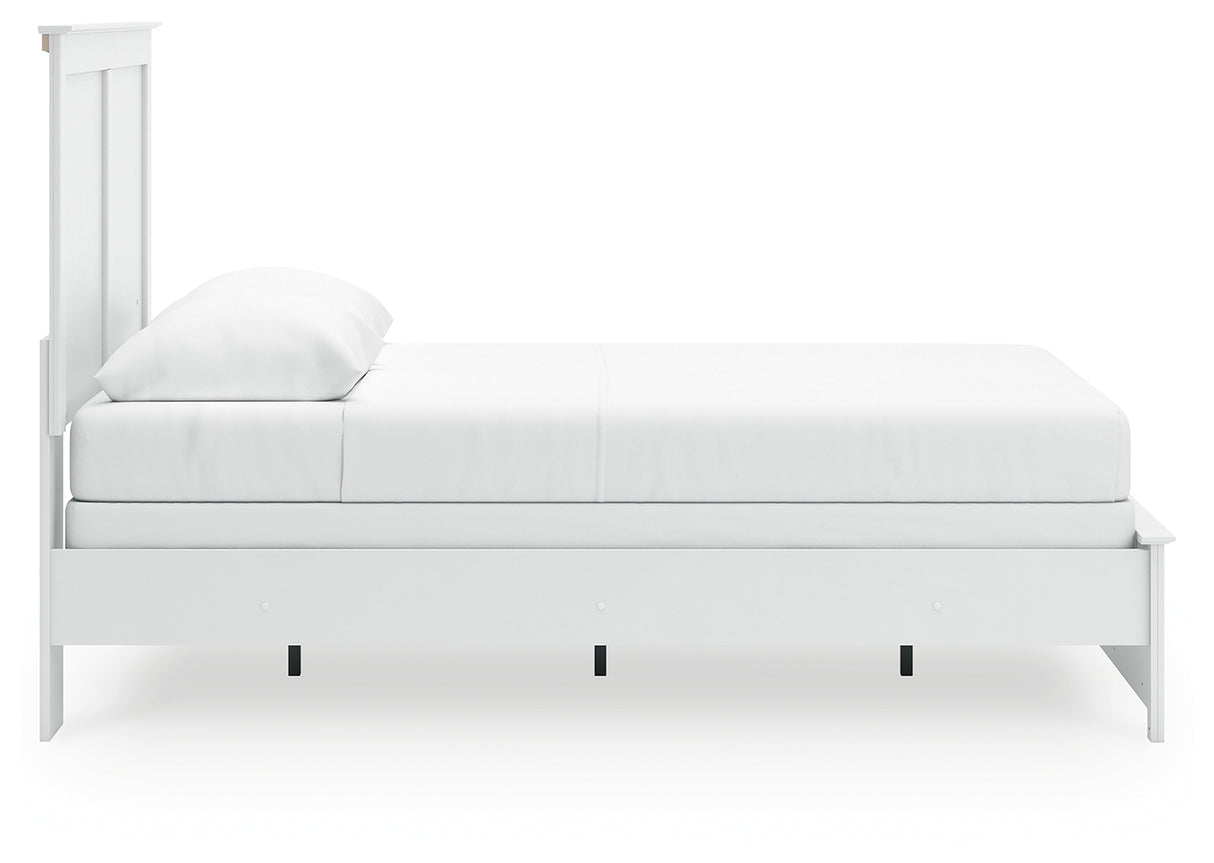 Bostwick Shoals Queen Panel Bed with Dresser in White from Ashley - Luna Furniture