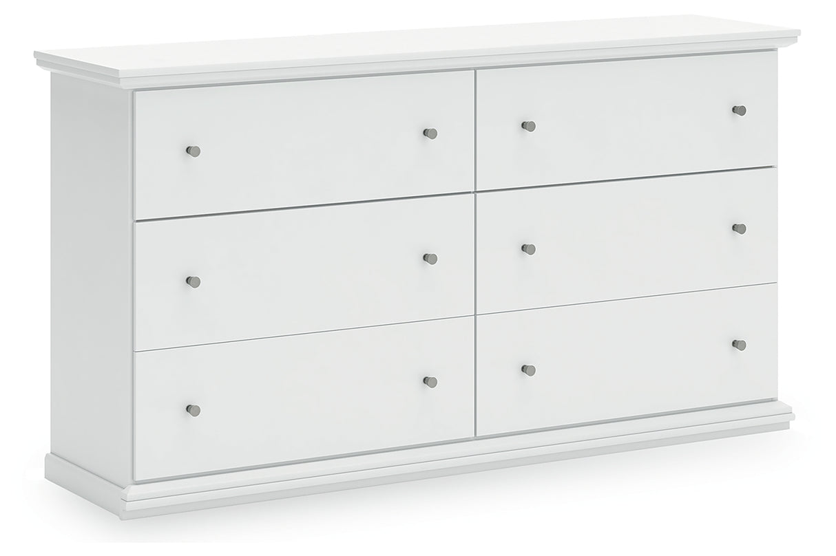 Bostwick Shoals Twin Panel Bed with Dresser in White from Ashley - Luna Furniture