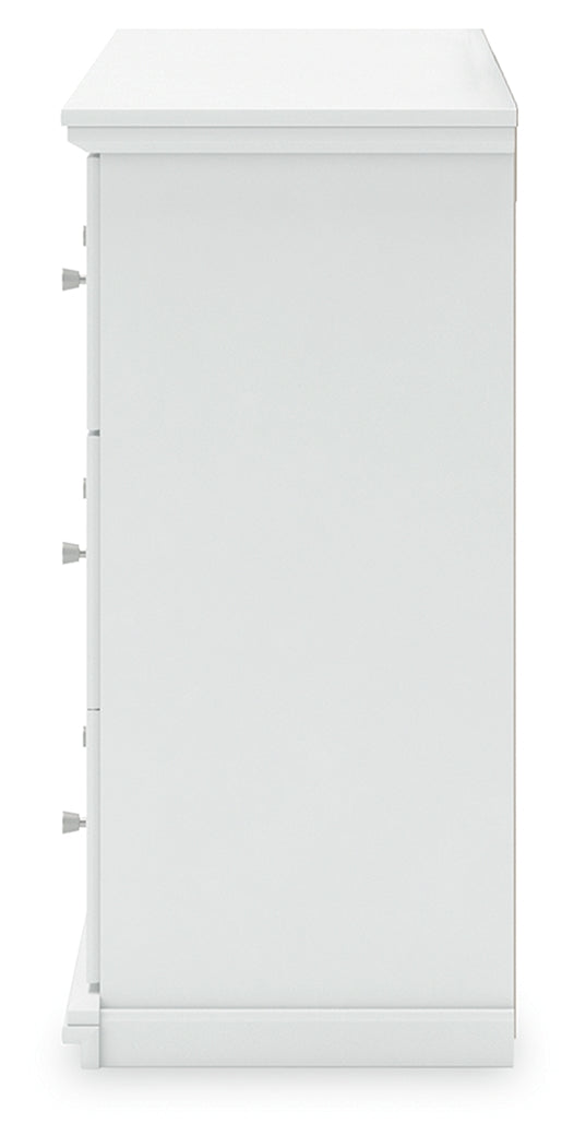 Bostwick Shoals Twin Panel Bed with Dresser in White from Ashley - Luna Furniture