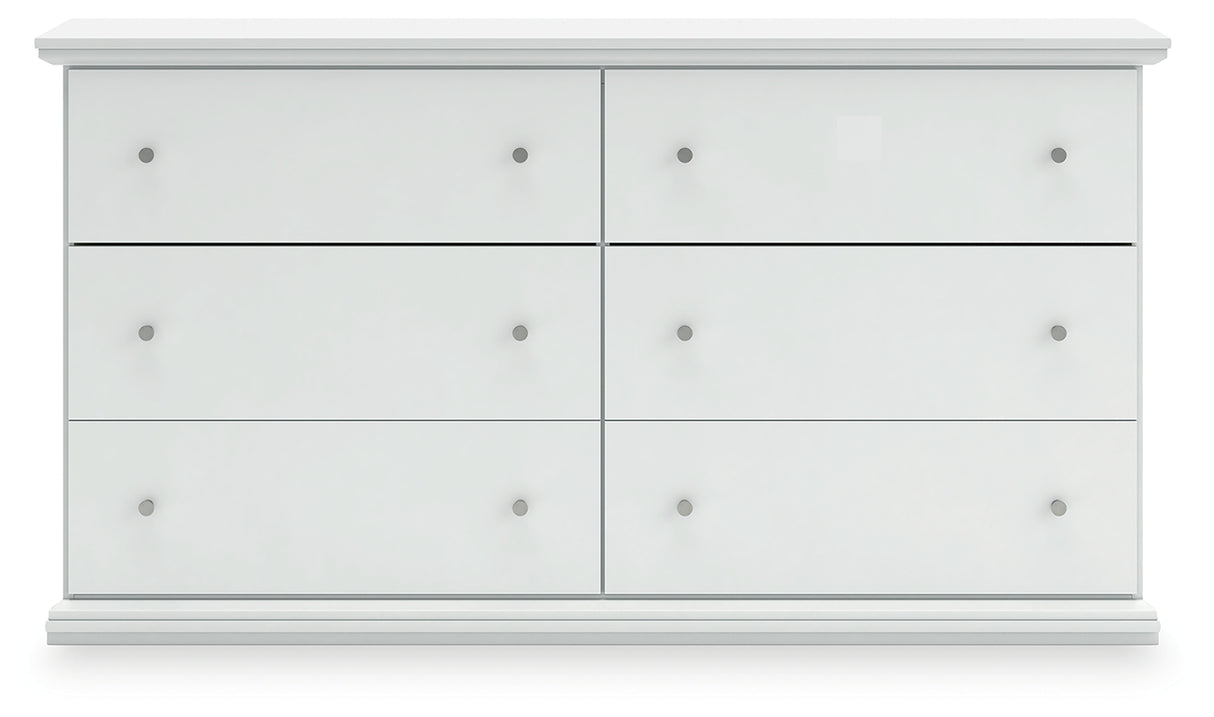 Bostwick Shoals Twin Panel Bed with Dresser in White from Ashley - Luna Furniture