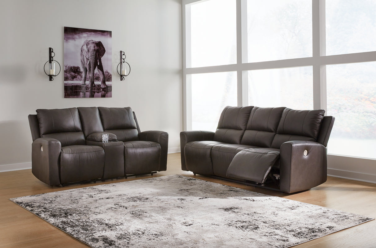 Boxmere Sofa and Loveseat in Storm from Ashley - Luna Furniture