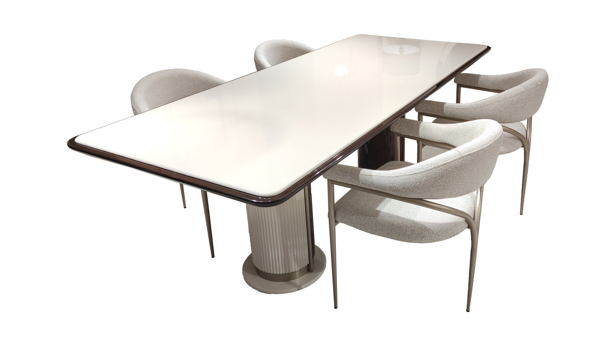 Bragenta Neutral and Warm Wood Dining Set from Luna Luxury - Luna Furniture
