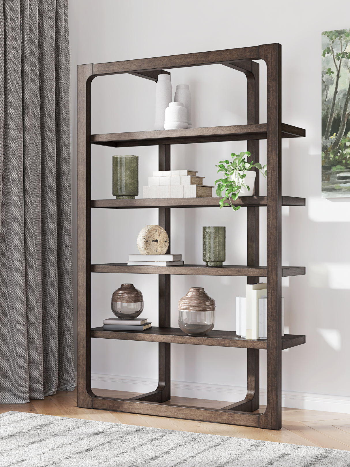 Breckington Dark Brown 76" Bookcase from Ashley - Luna Furniture