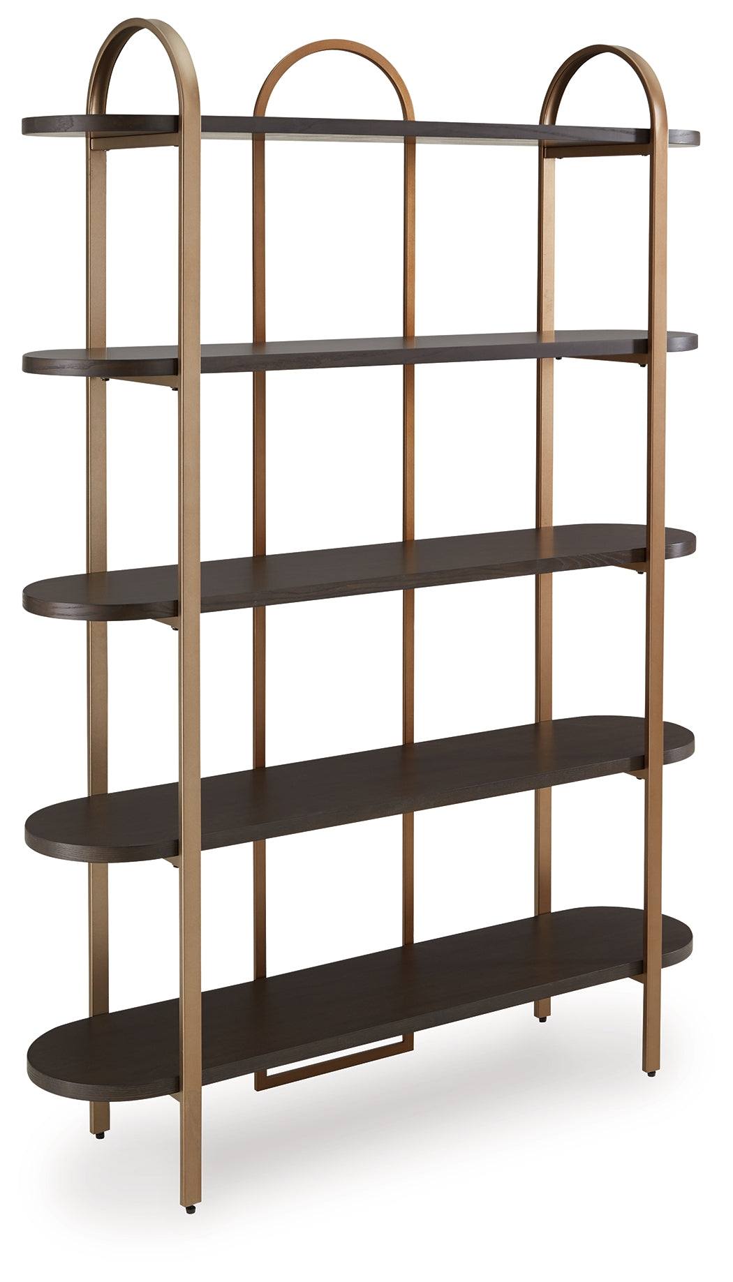 Brentmour Brown/Gold Finish Bookcase from Ashley - Luna Furniture