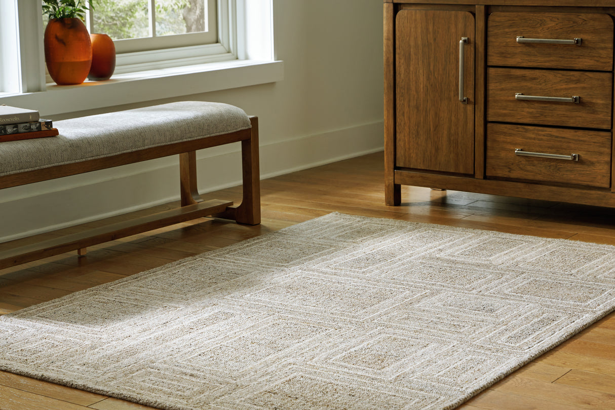 Brickburgh Gray/Ivory/Honey Medium Rug from Ashley - Luna Furniture