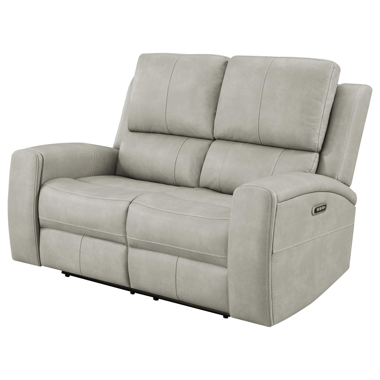 Brickston Gray Triple Power Reclining Loveseat from Coaster - Luna Furniture