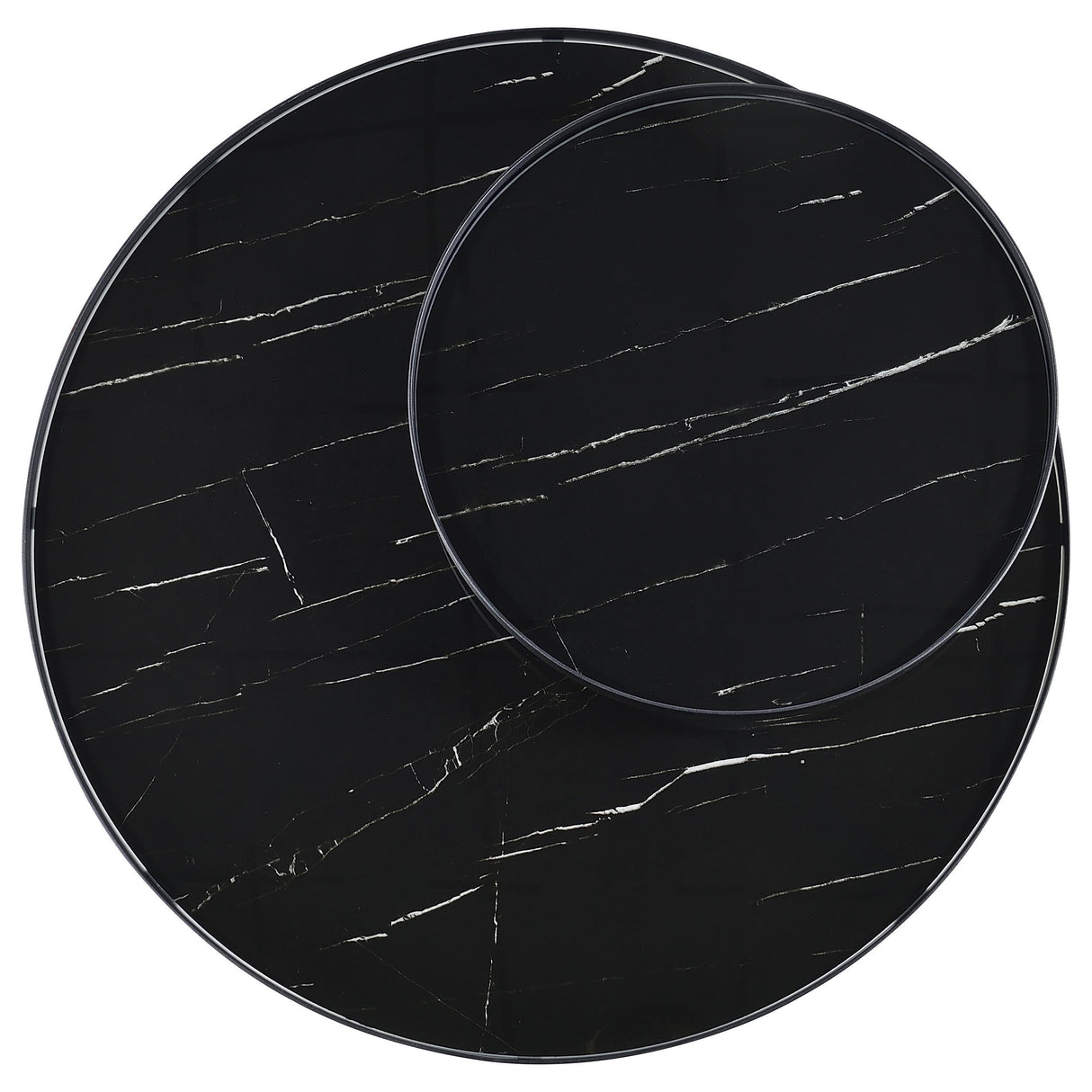 Briggs Black 3-Piece Round Coffee and End Table Set from Coaster - Luna Furniture