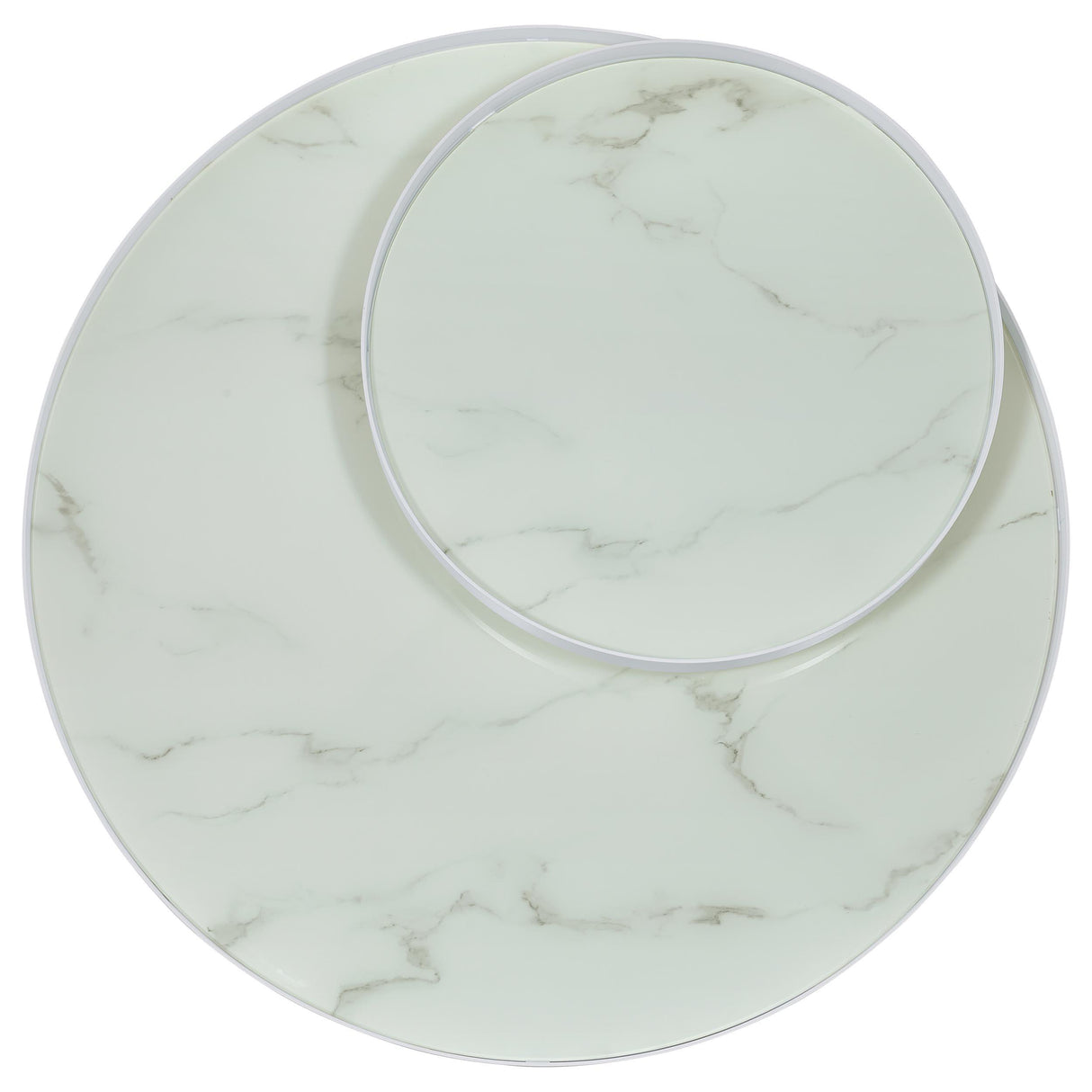 Briggs White 3-Piece Round Coffee and End Table Set from Coaster - Luna Furniture