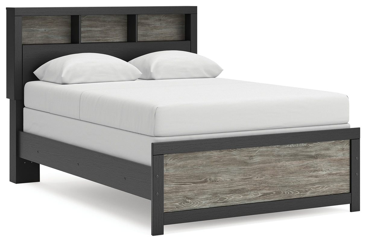 Broachmyn Black/Gray Full Bookcase Bed from Ashley - Luna Furniture