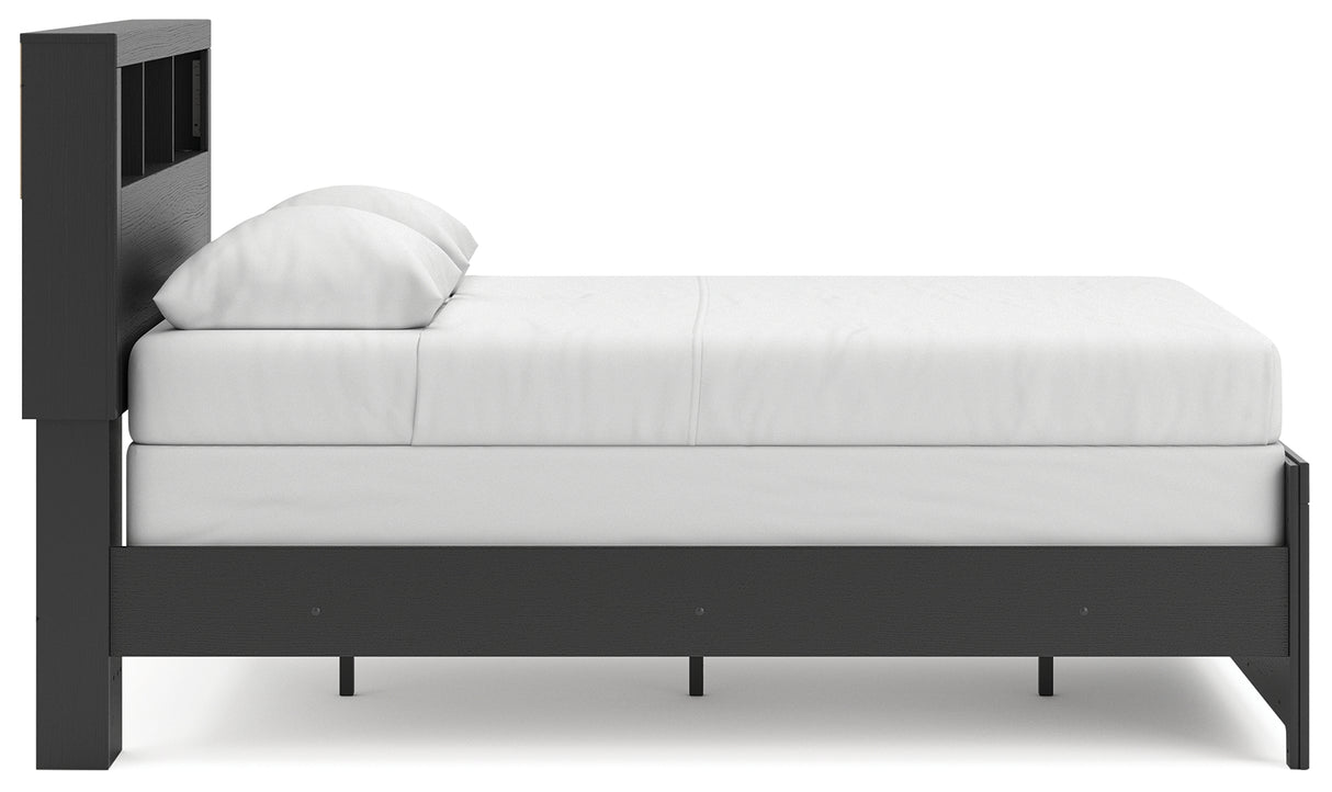 Broachmyn Black/Gray Full Bookcase Bed from Ashley - Luna Furniture