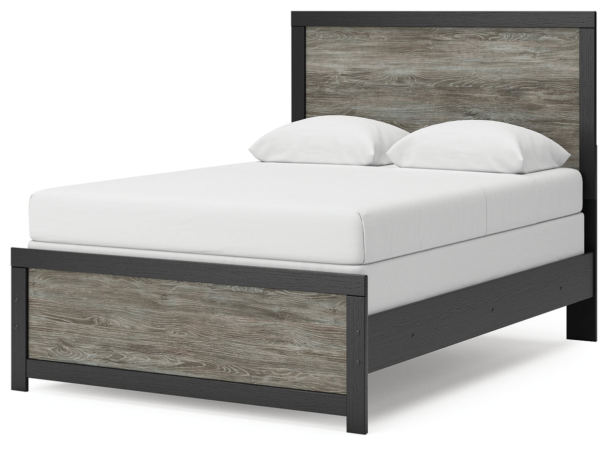 Broachmyn Black/Gray Full Panel Bed from Ashley Furniture - Luna Furniture