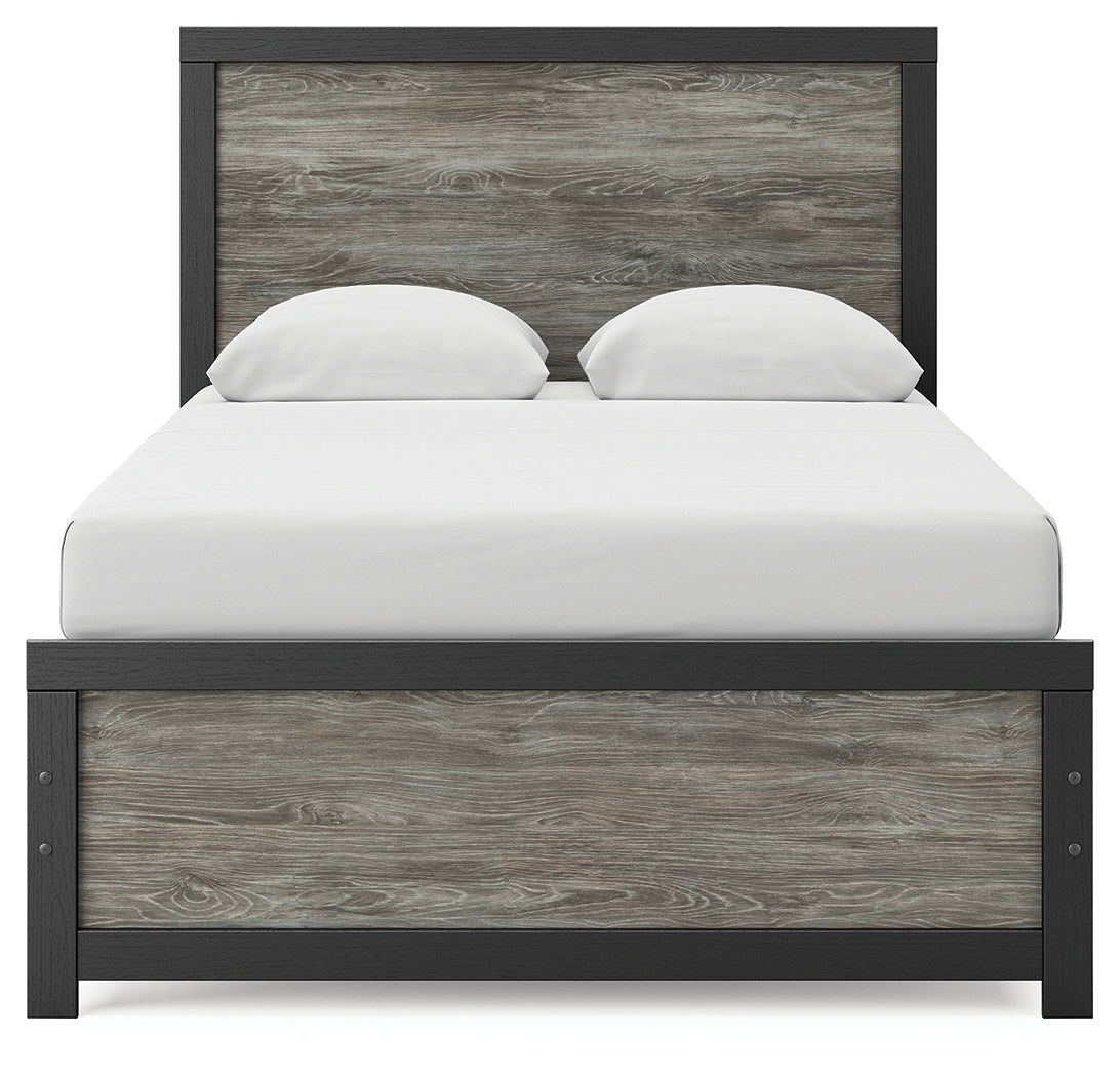 Broachmyn Black/Gray Full Panel Bed from Ashley Furniture - Luna Furniture