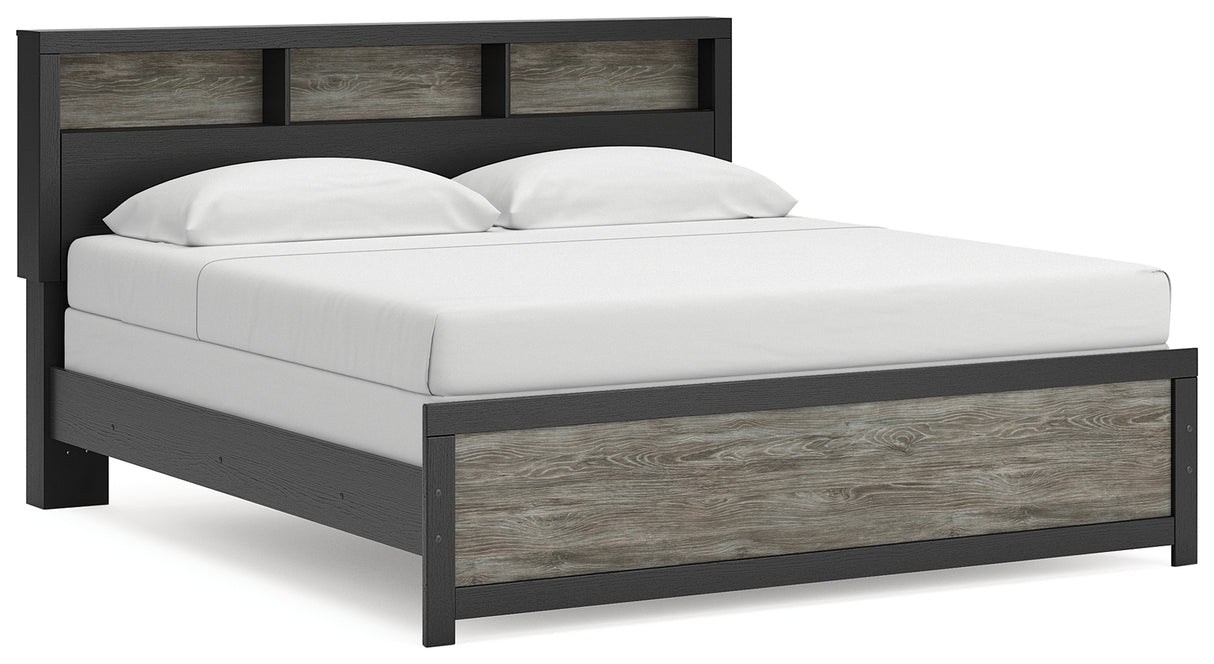 Broachmyn Black/Gray Bookcase Panel Bedroom Set from Ashley - Luna Furniture