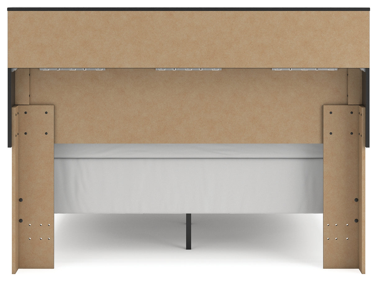 Broachmyn Black/Gray Queen Bookcase Bed from Ashley - Luna Furniture
