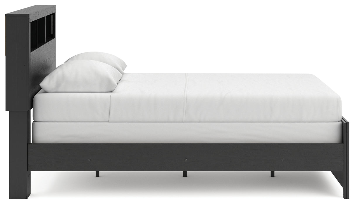 Broachmyn Black/Gray Queen Bookcase Bed from Ashley - Luna Furniture