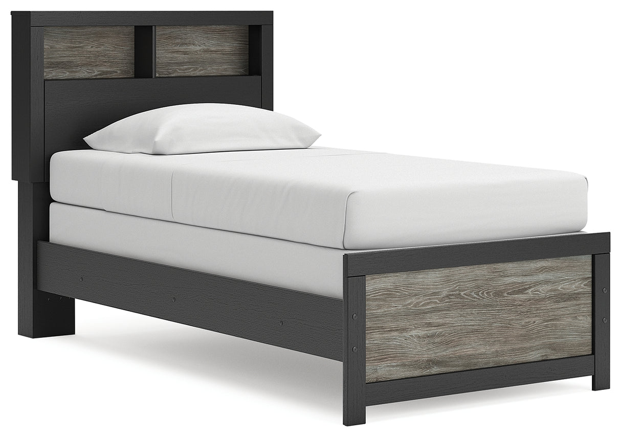 Broachmyn Black/Gray Twin Bookcase Bed from Ashley - Luna Furniture