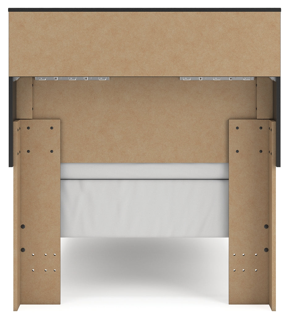 Broachmyn Black/Gray Twin Bookcase Bed from Ashley - Luna Furniture