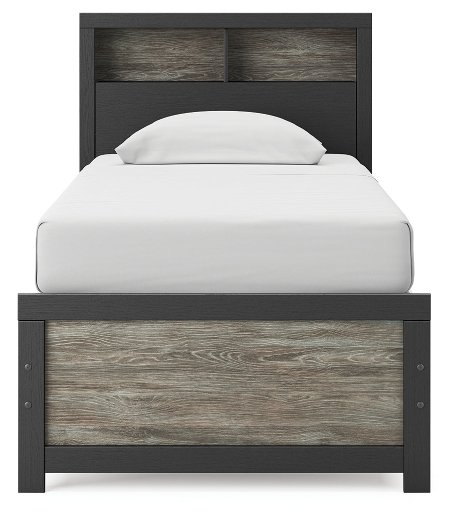 Broachmyn Black/Gray Twin Bookcase Bed from Ashley - Luna Furniture
