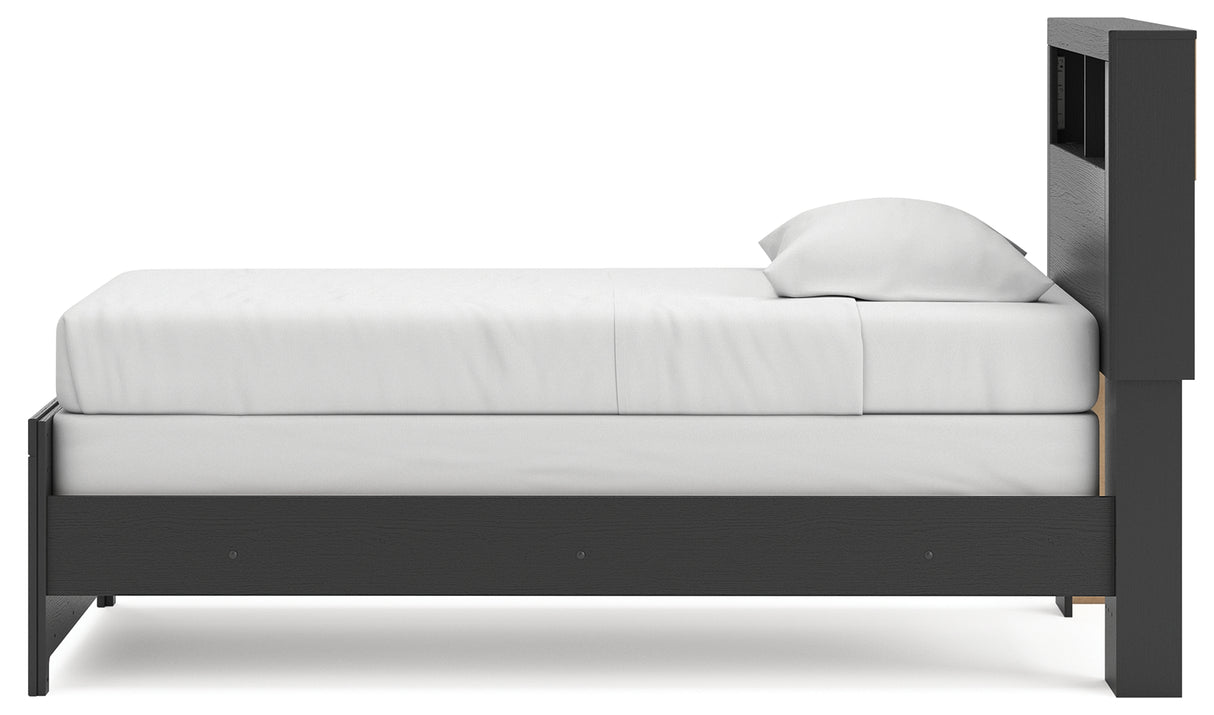 Broachmyn Black/Gray Twin Bookcase Bed from Ashley - Luna Furniture