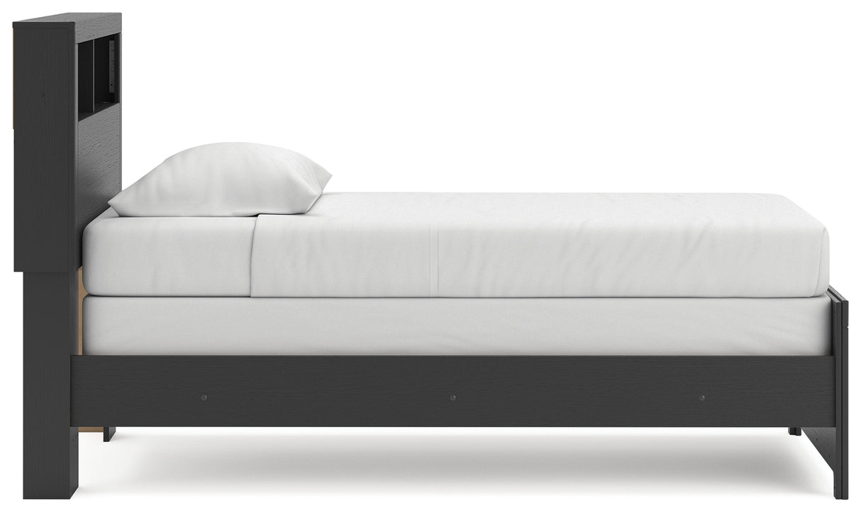 Broachmyn Black/Gray Twin Bookcase Bed from Ashley - Luna Furniture