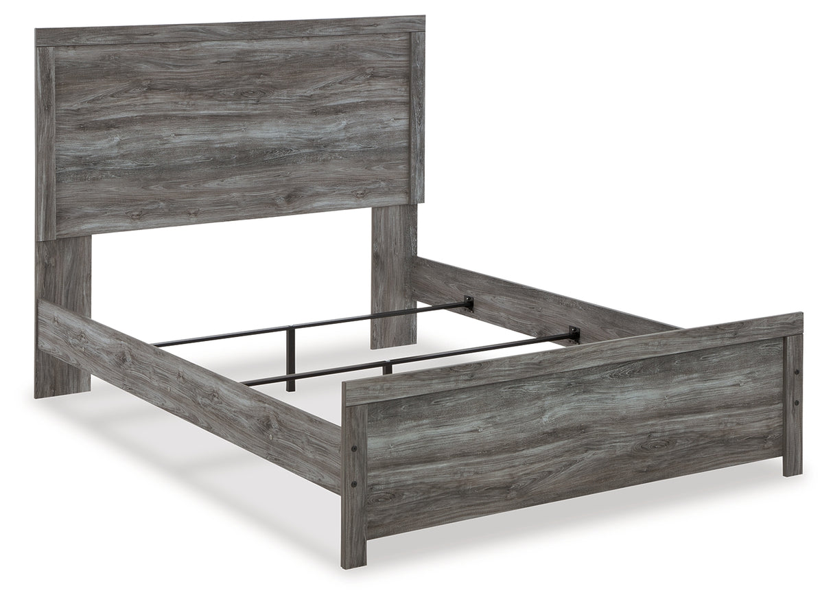 Bronyan Queen Panel Bed with Mirrored Dresser and Chest in Dark Gray from Ashley - Luna Furniture