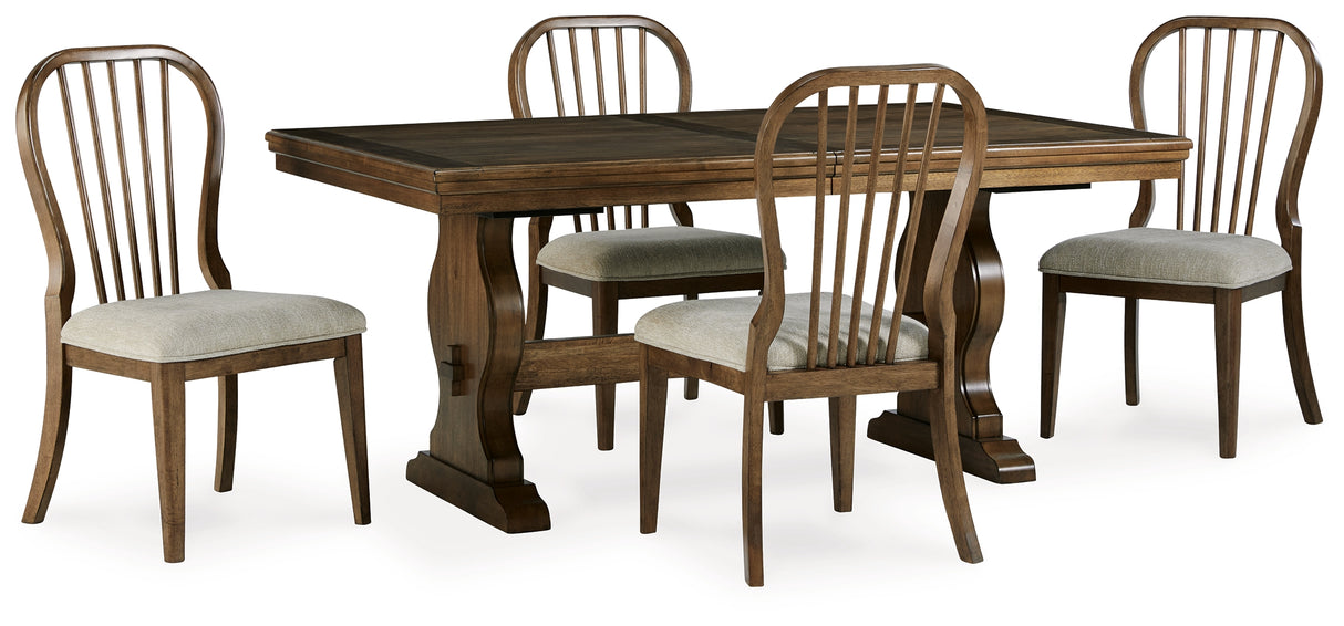 Sturlayne Brown Dining Table and 4 Chairs from Ashley - Luna Furniture