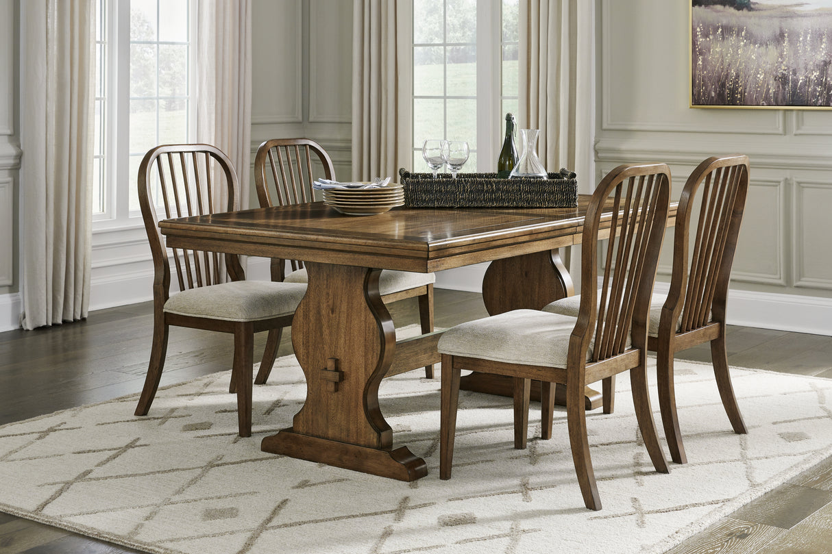 Sturlayne Brown Dining Table and 4 Chairs from Ashley - Luna Furniture