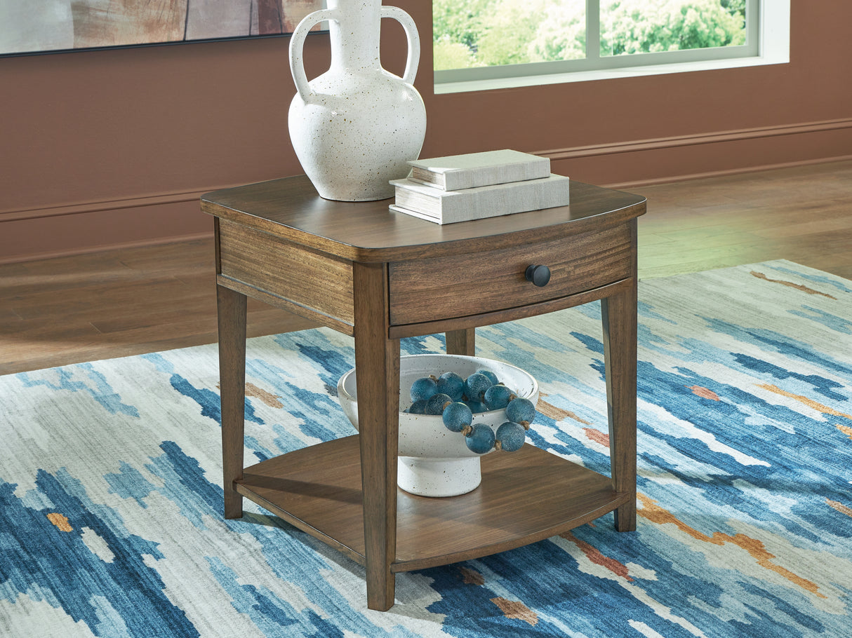 Burkbyer Brown End Table from Ashley - Luna Furniture